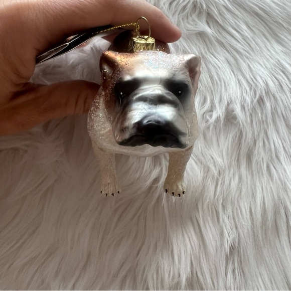 Robert Stanley English bulldog Blown Glass Christmas tree Ornament - Picture 2 of 4
